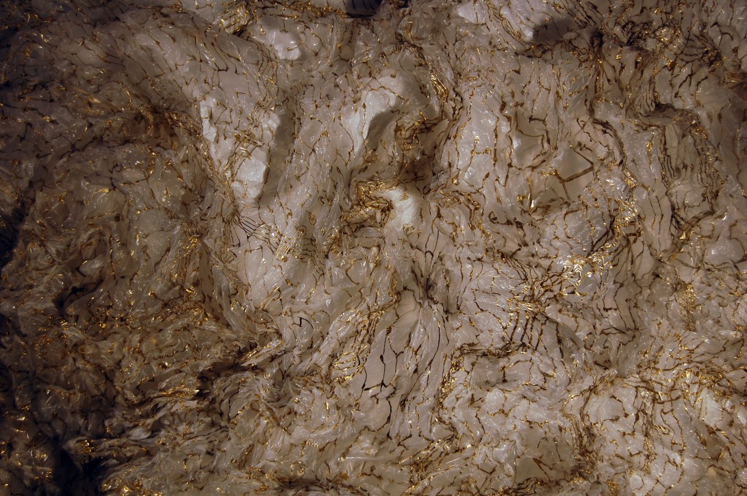 Circuitry (detail),  oil on plastic, dimensions variable