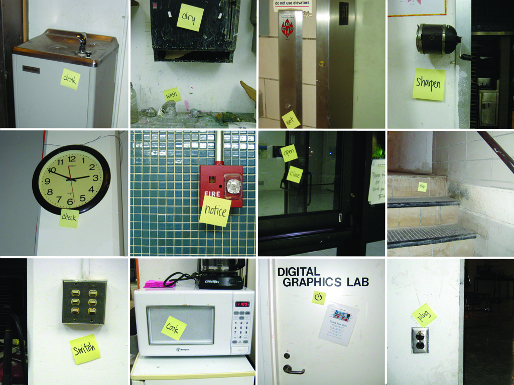 Notes, Post-Its Installation at Sage Art Center