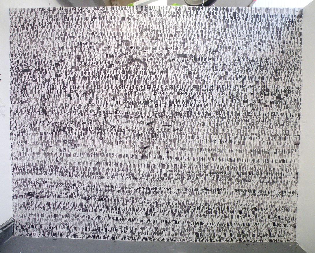 Static Thoughts, Permanent Marker Installation, 8' x 10'