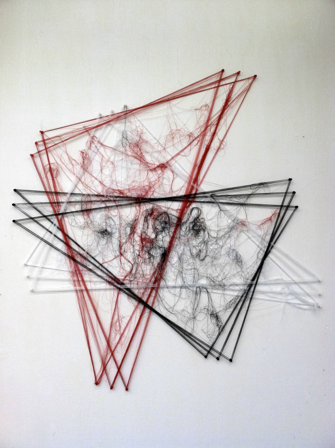 String Theory, string and push pins, 40" x 40"